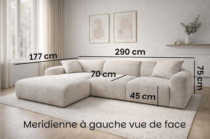 Canapé d’angle Claudy Beige