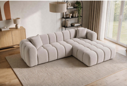 Canapé d’angle JULIO 266 × 185 cm – tissu Crémona 02