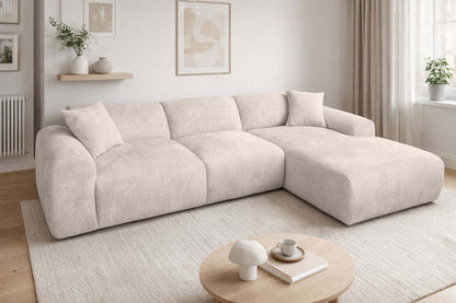 Canapé d’angle Claudy Beige