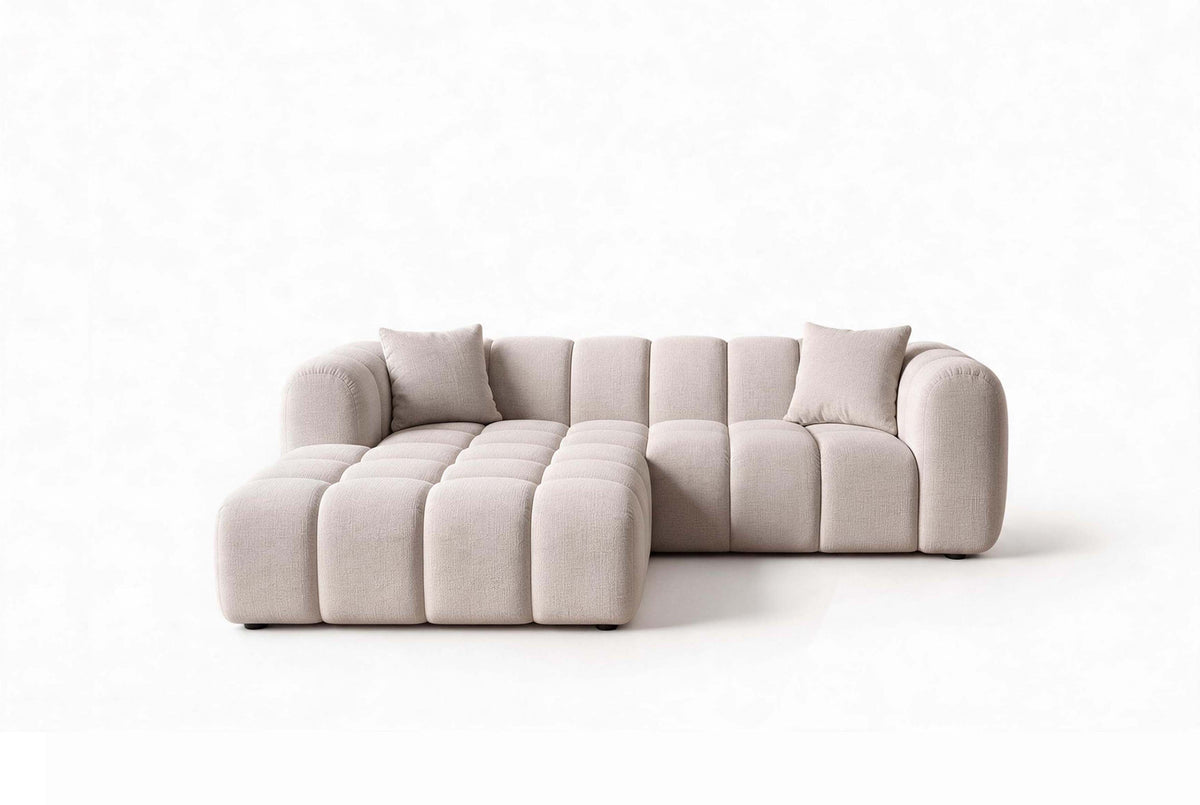 Canapé d’angle JULIO 236 × 185 cm – tissu Crémona 02