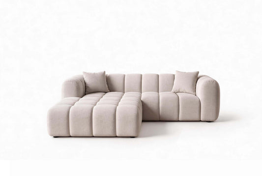 Canapé d’angle JULIO 236 × 185 cm – tissu Crémona 02