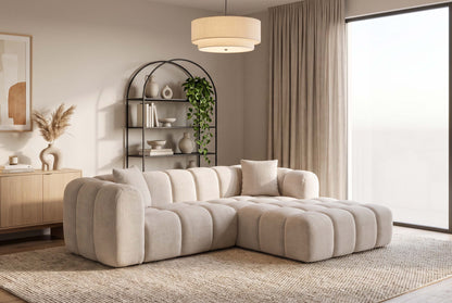 Canapé d’angle JULIO 236 × 185 cm – tissu Crémona 02