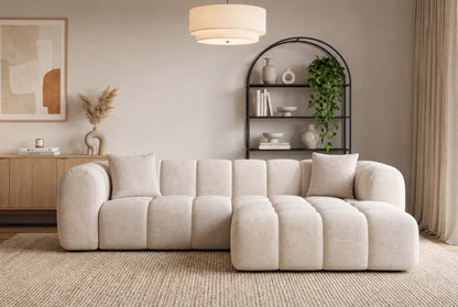 Canapé d’angle JULIO 236 × 185 cm – tissu Crémona 02
